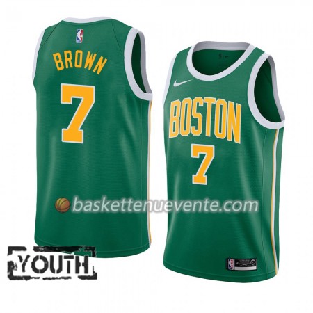 Maillot Basket Boston Celtics Jaylen Brown 7 2018-19 Nike Vert Swingman - Enfant
